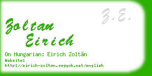 zoltan eirich business card